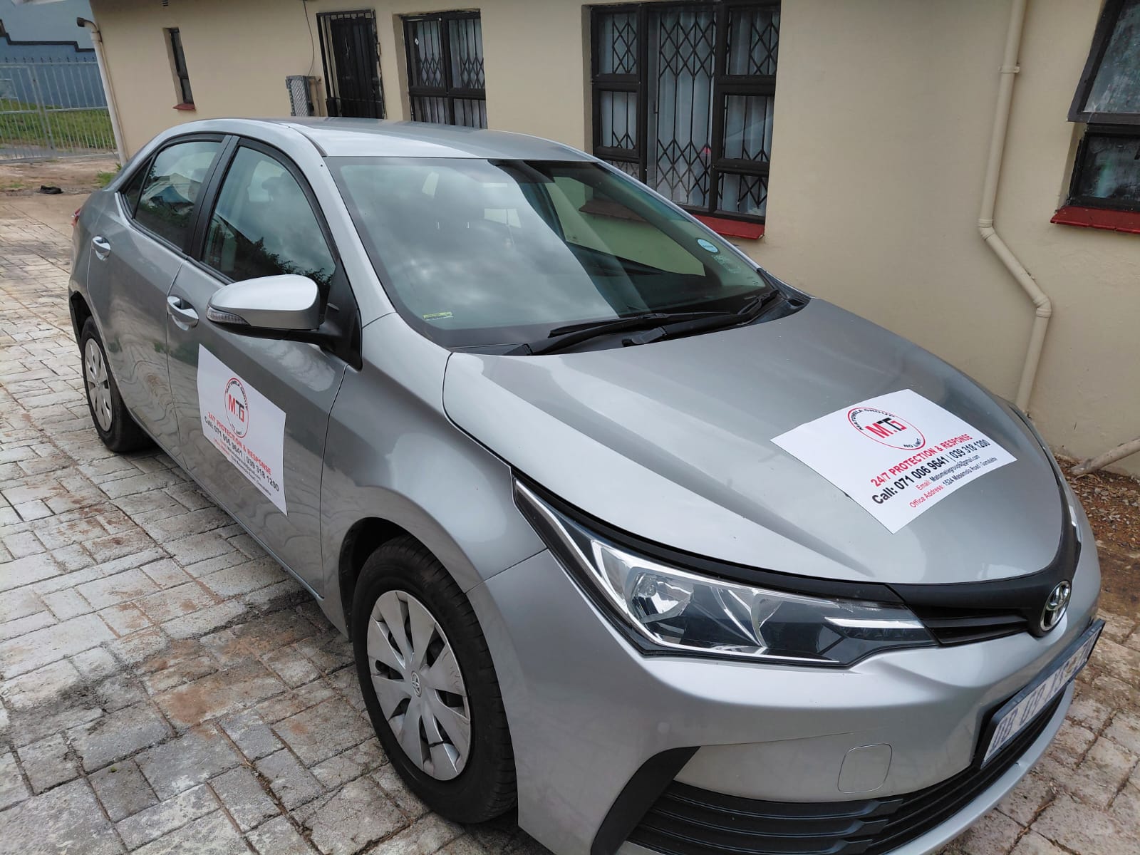 Security vehicle on site